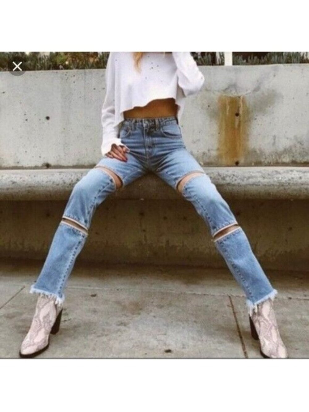 ⭐$230 Carmar Sz 27 Carmar Womens jean Black Juliet High-Rise Horizontal-Zip New